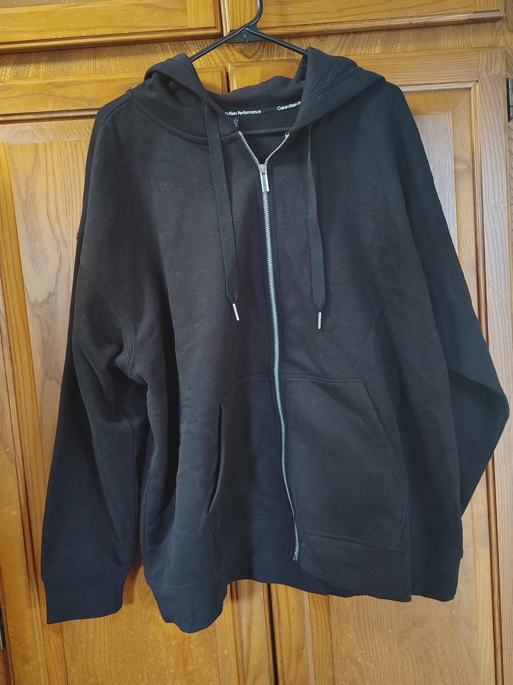 NWT Calvin Klein Performance Women's Black Full-Zip Hoodie Pockets Size 2X